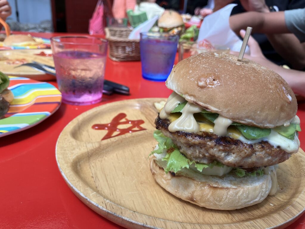 肉厚ボリューミーなアボカド入りハンバーガー