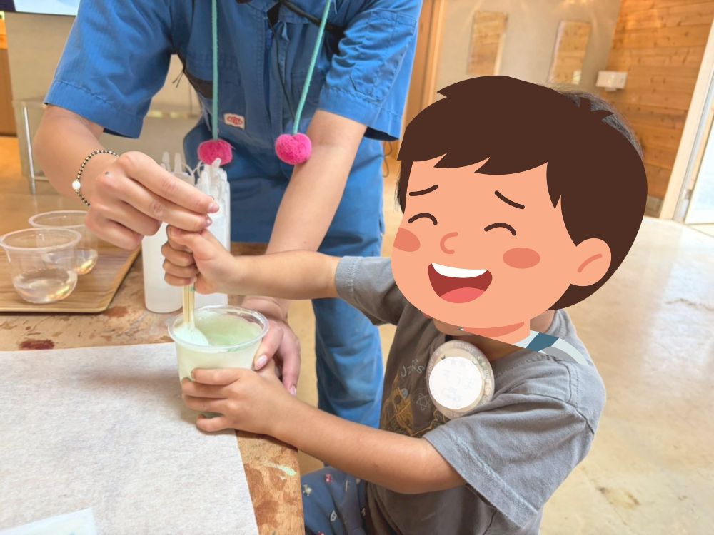 バブリゾート つくば 3歳児がスライム作り